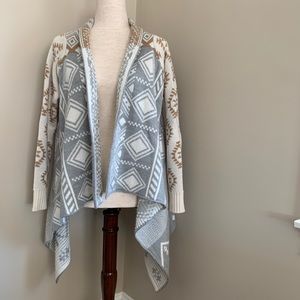 HIPPIE ROSE boho style asymmetric print sweater